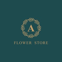 Creative monogram letter a frame luxury logo design
