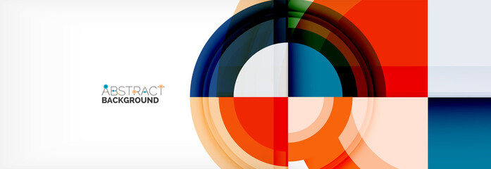 Obraz premium Round shapes, triangles and circles. Modern abstract background