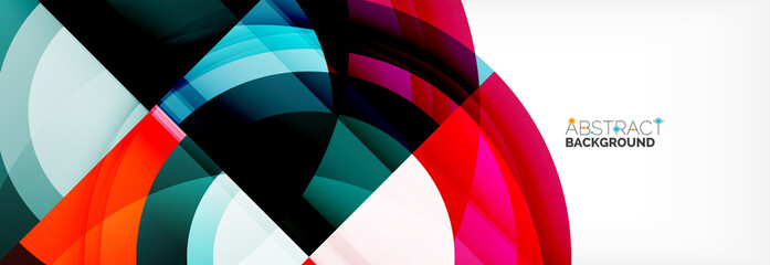 Round shapes, triangles and circles. Modern abstract background