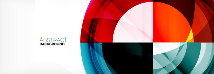 Obraz premium Round shapes, triangles and circles. Modern abstract background