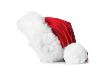 Santa Claus hat isolated on white