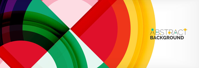 Obraz premium Round shapes, triangles and circles. Modern abstract background