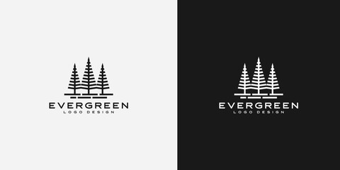 evergreen logo vector design