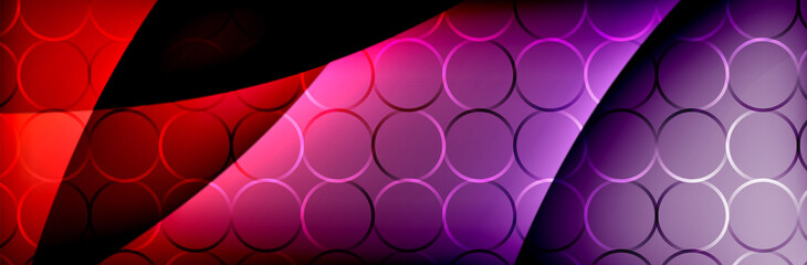 Fluid gradient neon color waves, vector abstract background