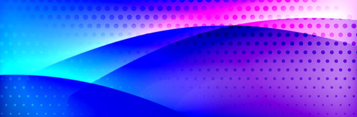 Fluid gradient neon color waves, vector abstract background