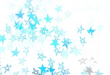 Light Green vector layout with bright stars.