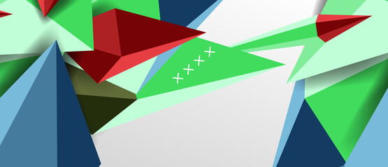 3d low poly abstract shape background vector illustration