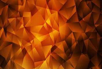 Obraz premium Dark Orange vector polygon abstract layout.