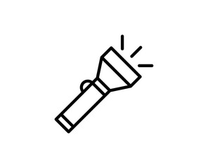 Flashlight line icon