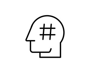 Hashtag line icon