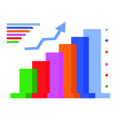 Fototapeta premium colorful graphic chart, business, economy, stock