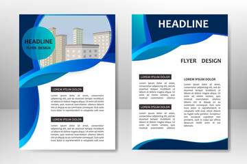 Flyer template design for business brochure, poster, booklet, presentation, annual report, magazine cover, team educational training. A4 vector