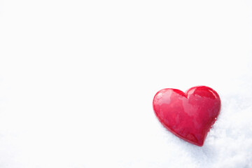 heart shaped object on the snow