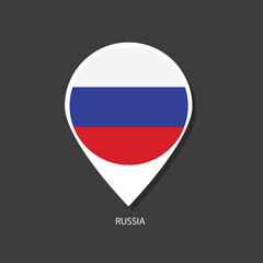 Russia flag Vector marker with flags.