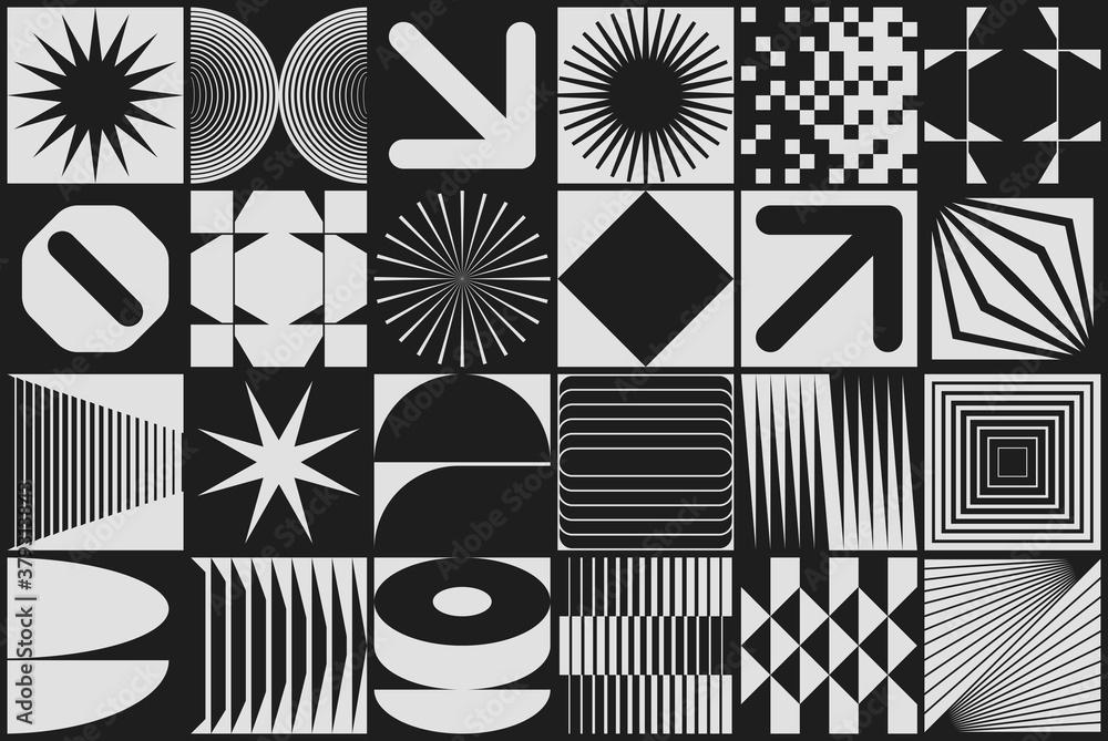 Poster swiss design abstract geometric pattern graphics