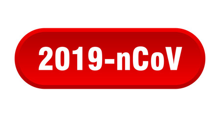 2019-ncov button. rounded sign on white background
