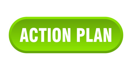 action plan button. rounded sign on white background