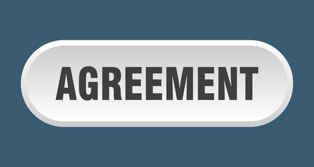 agreement button. rounded sign on white background