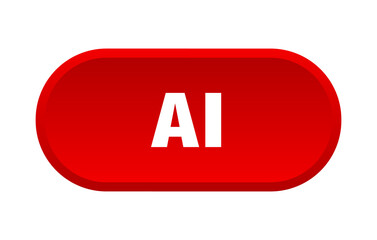 ai button. rounded sign on white background