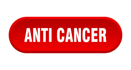 anti cancer button. rounded sign on white background