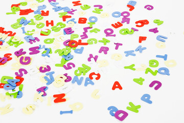 Colorful alphabet letters