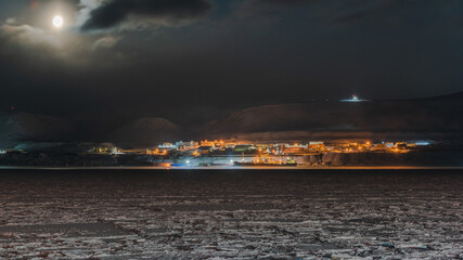 svalbard, golfstream, barentsburg, gronfjorden, polar night, stemmevatnet