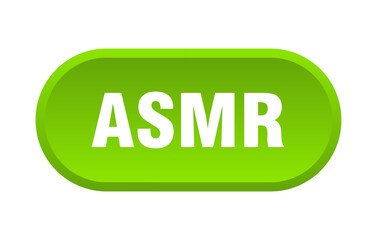 asmr button. rounded sign on white background