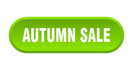 autumn sale button. rounded sign on white background