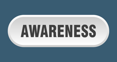 awareness button. rounded sign on white background