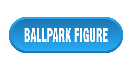 ballpark figure button. rounded sign on white background