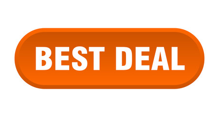 best deal button. rounded sign on white background