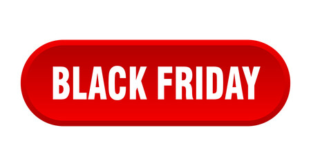 black friday button. rounded sign on white background
