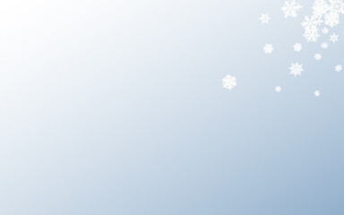 Silver Snow Panoramic Vector Gray Background. 