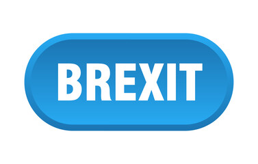 brexit button. rounded sign on white background