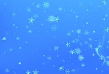 Falling silver snow flake vector