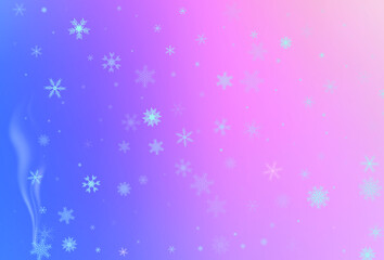 Falling silver snow flake vector