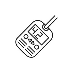 Blood glucose levels test black line icon. Diabetes check machine. Medical and scientific concept. Pictogram for web, mobile app, promo. UI UX design element