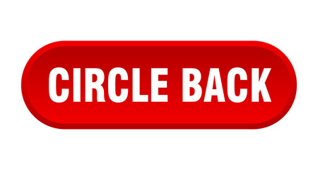 circle back button. rounded sign on white background