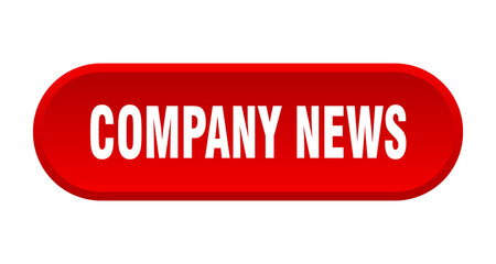 company news button. rounded sign on white background