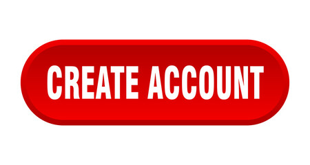 create account button. rounded sign on white background