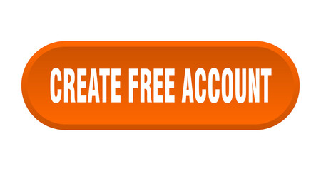 create free account button. rounded sign on white background