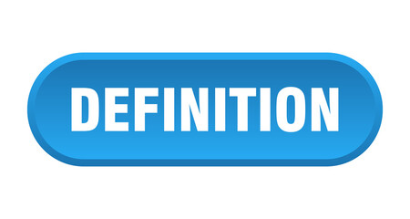 definition button. rounded sign on white background