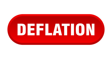 deflation button. rounded sign on white background