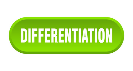 differentiation button. rounded sign on white background