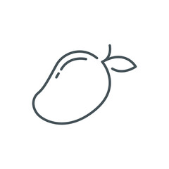 Mango line icon, fruit and tropical, vector graphics, a linear pattern on a white background, eps 10.