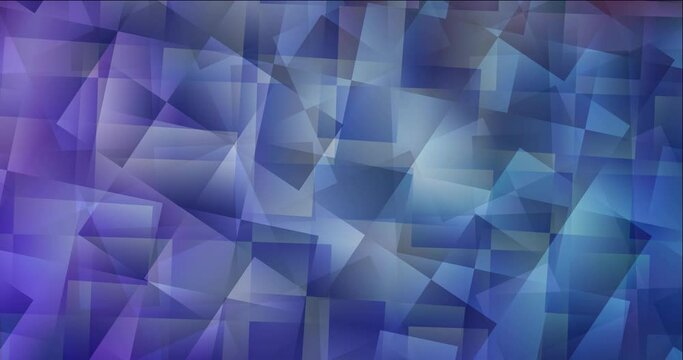 4K looping light blue, red footage in polygonal style. Quality abstract video with rectangular structure. Clip for your commercials. 4096 x 2160, 30 fps.