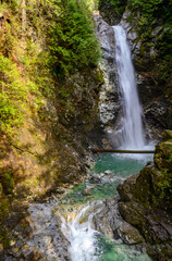 Fototapeta na wymiar Beautiful waterfall in Spring.
