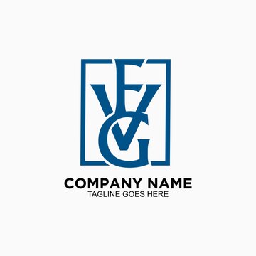 FVG intial logo design template for brand