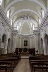 interior of the cathedral of Santa Cecilia in the town of Acquasparta