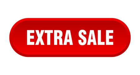 extra sale button. rounded sign on white background